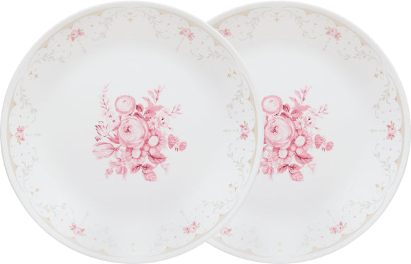 Corelle Asia Collection Gold Series Blooming Pink 26 cm Dinner Plate Pack of 2