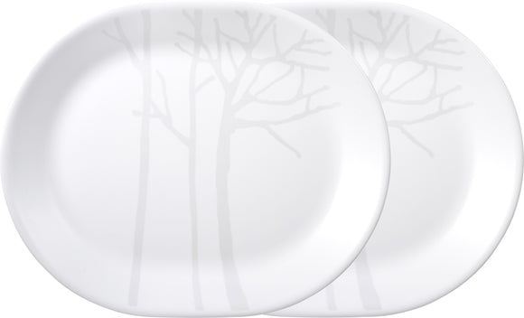 Corelle Asia Collection Gold Series Frost 31 cm Oval Serving Platter Pack of 2