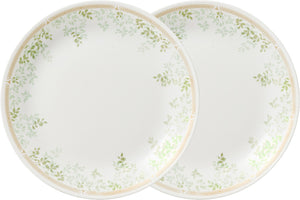 Corelle Asia Collection Gold Series Mint Leaves 26 cm Dinner Plate Pack of 2