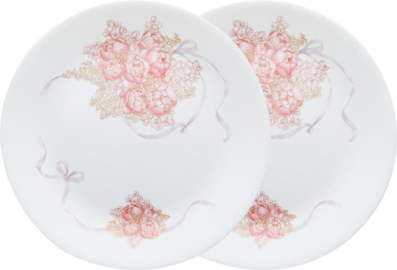 Corelle Asia Collection Gold Series Peony Bouquet 26 cm Dinner Plate Pack of 2