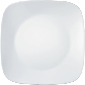 Corelle Livingware Winter Frost White 22.9 cm Square Round Medium Plate Pack of 6