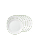Corelle Livingware Double Ring Green 17 cm Small Plate  Pack Of 6